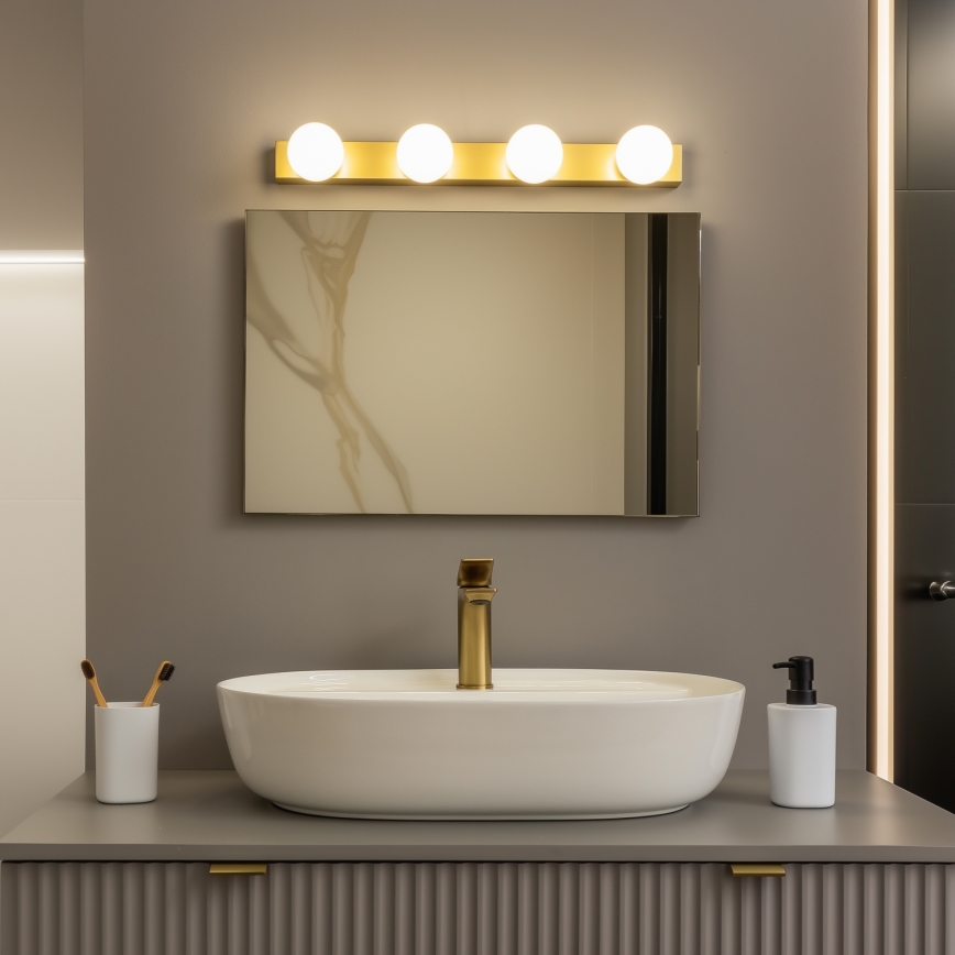 Brilagi - HOLLYWOOD LED Bathroom Mirror Light 4xLED/3W/230V 53 cm IP44 Gold