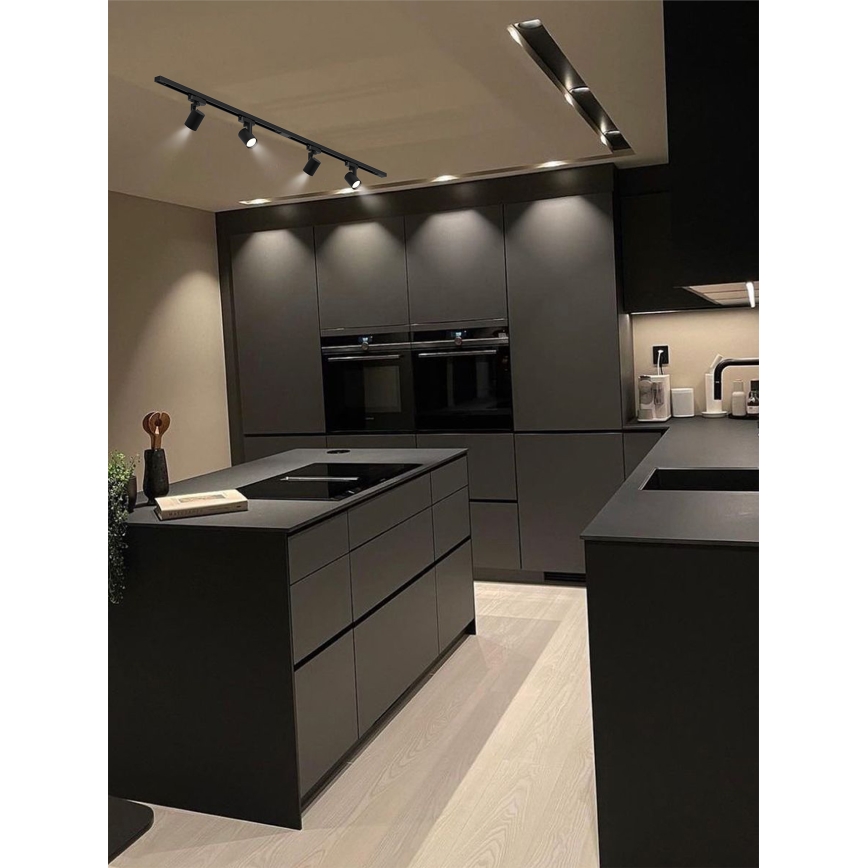 Brilagi - HUSKY track-mounted spotlight 4x GU10/10W/230V, black