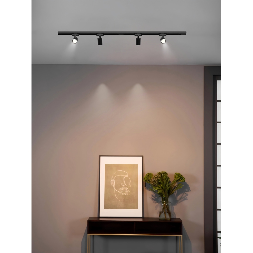 Brilagi - HUSKY track-mounted spotlight 4x GU10/10W/230V, black