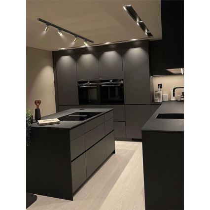 Brilagi - HUSKY track-mounted spotlight 4xGU10/10W/230V black/gold