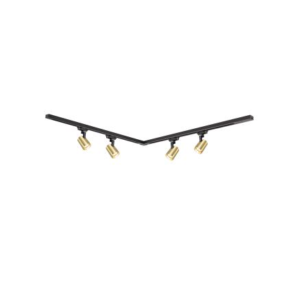 Brilagi - HUSKY track-mounted spotlight 4xGU10/10W/230V black/gold