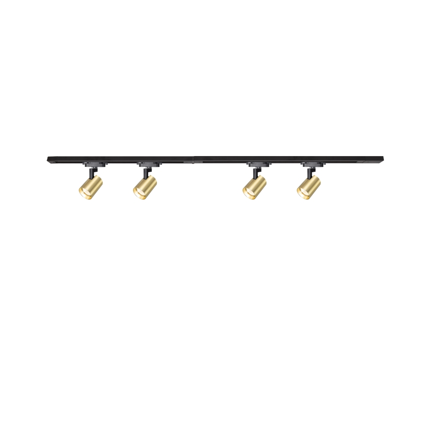 Brilagi - HUSKY track-mounted spotlight 4xGU10/10W/230V black/gold