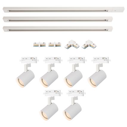 Brilagi - HUSKY track-mounted spotlight, 6x GU10/10W/230V, white