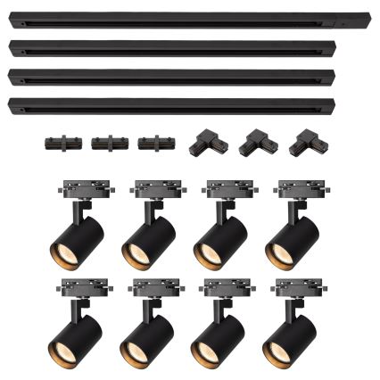 Brilagi - HUSKY Track-Mounted Spotlight 8x GU10/10W/230V Black
