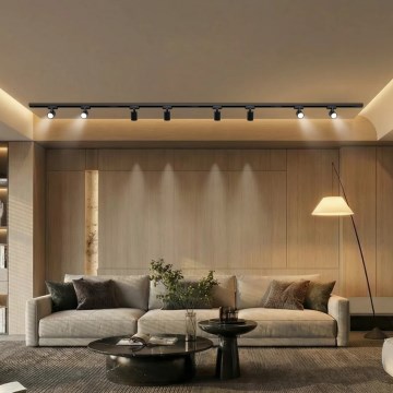 Brilagi - HUSKY track-mounted spotlight 8xGU10/10W/230V black