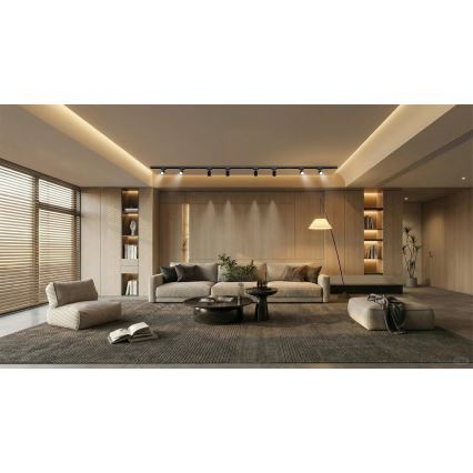 Brilagi - HUSKY track-mounted spotlight 8xGU10/10W/230V black