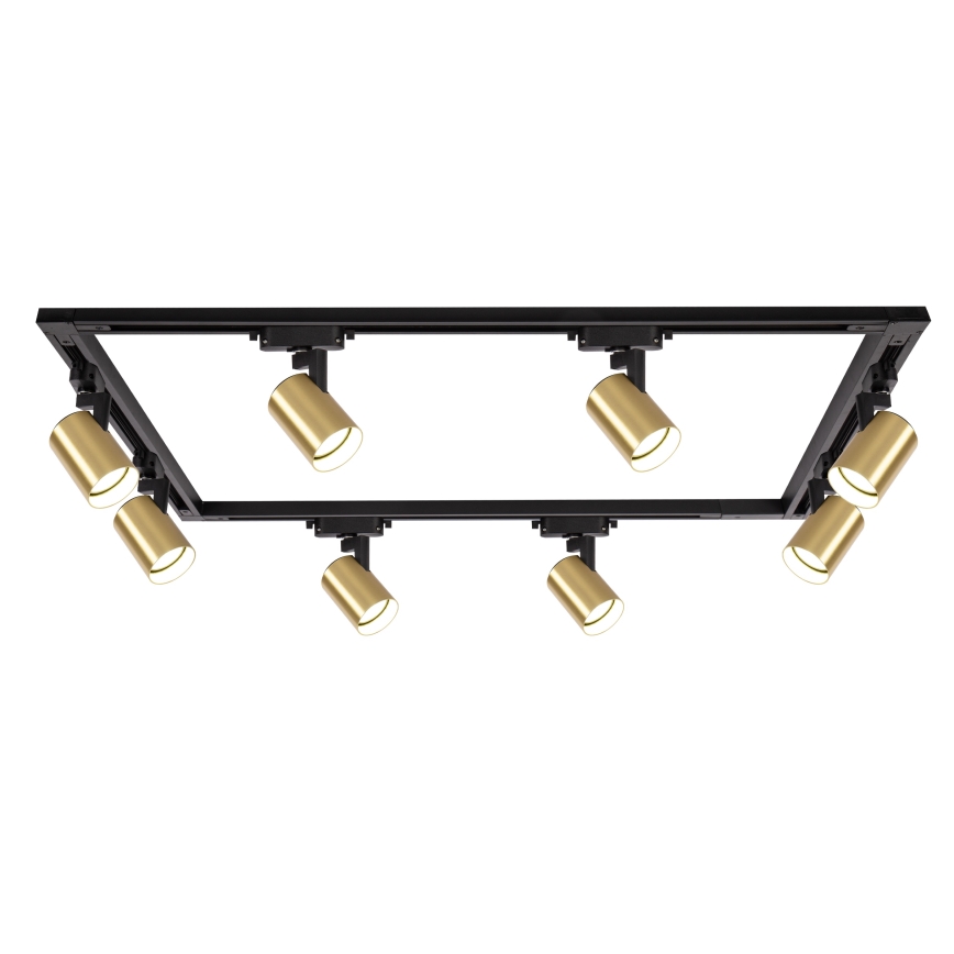 Brilagi - HUSKY Track Spotlight, 8 x GU10 (10W) / 230V, Black/Gold