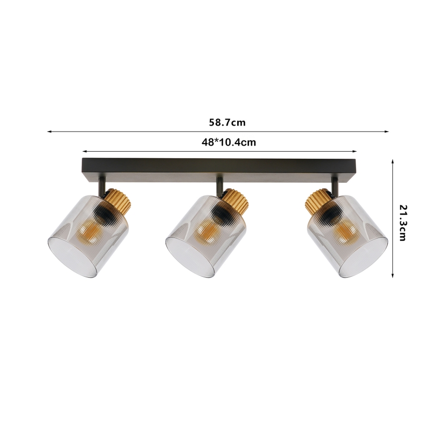 Brilagi - HYGGE Spotlight 2xE14/15W/230V Black/Smoked