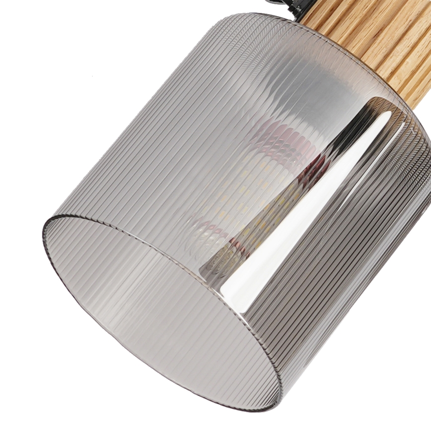 Brilagi - HYGGE Spotlight 2xE14/15W/230V Rubberwood/Smoked