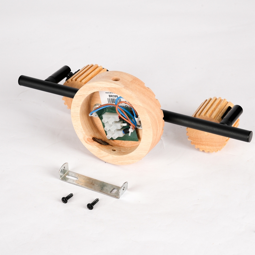 Brilagi - HYGGE Spotlight 2xE14/15W/230V Wood/Smoked