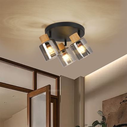 Brilagi - HYGGE Spotlight 3xE14/15W/230V Black/Smoked