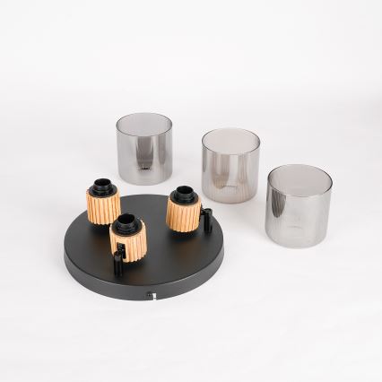 Brilagi - HYGGE Spotlight 3xE14/15W/230V Black/Smoked