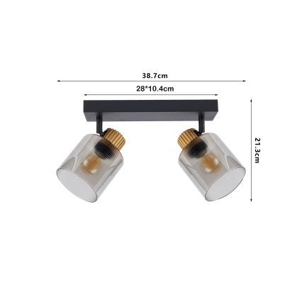 Brilagi - HYGGE Spotlight 3xE14/15W/230V Black/Smoked