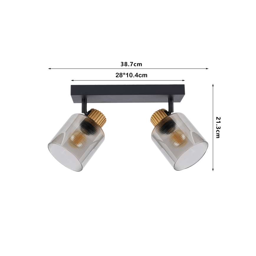 Brilagi - HYGGE Spotlight 3xE14/15W/230V Black/Smoked
