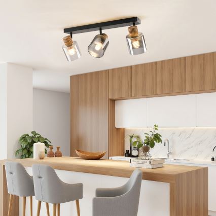 Brilagi - HYGGE spotlight 3xE14/15W/230V black/smoked