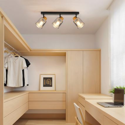 Brilagi - HYGGE spotlight 3xE14/15W/230V black/smoked