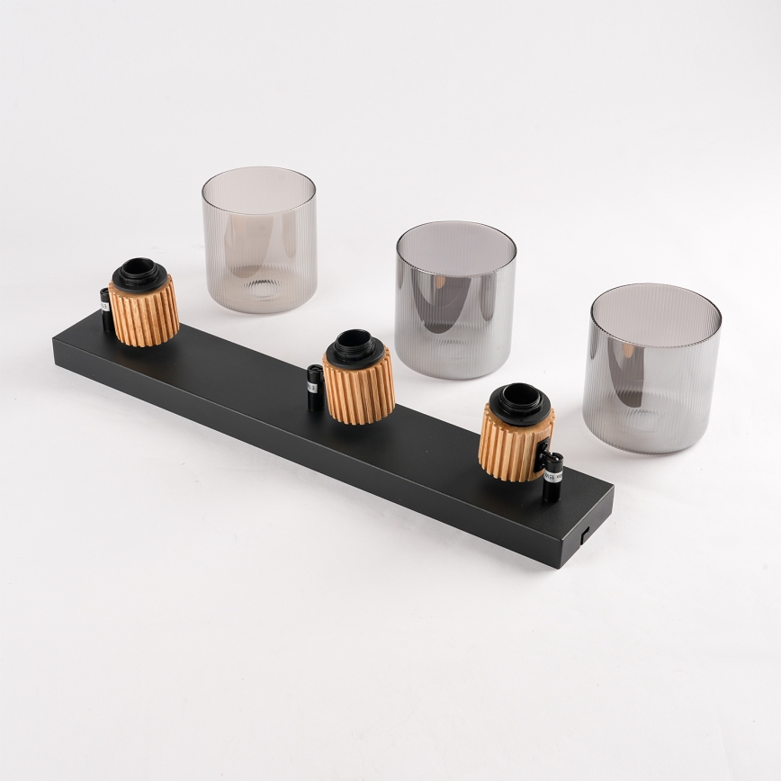 Brilagi - HYGGE spotlight 3xE14/15W/230V black/smoked