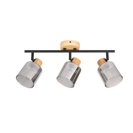 Brilagi - HYGGE spotlight 3xE14/15W/230V wood/smoked