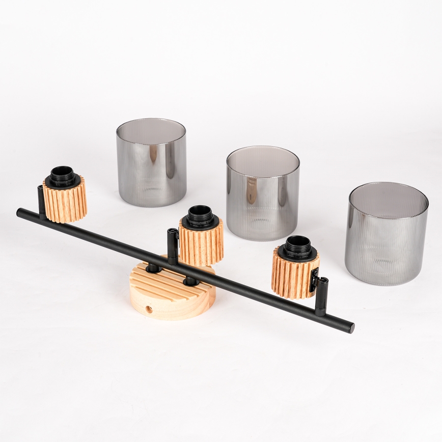 Brilagi - HYGGE spotlight 3xE14/15W/230V wood/smoked