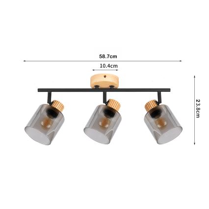 Brilagi - HYGGE spotlight 3xE14/15W/230V wood/smoked