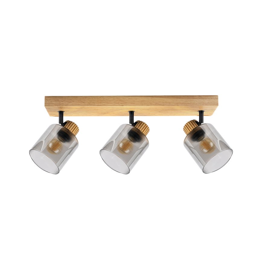 Brilagi - HYGGE Spotlight 3xE14/15W/230V Wood/Smoked