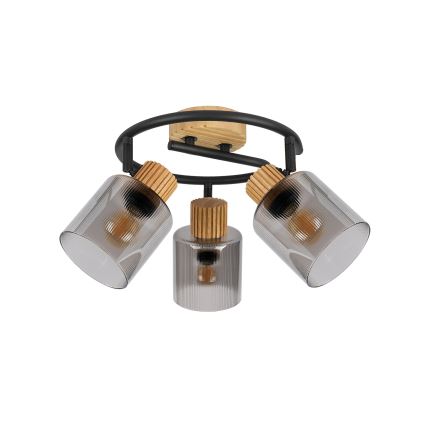 Brilagi - HYGGE Spotlight 3xE14/15W/230V wood/smoky