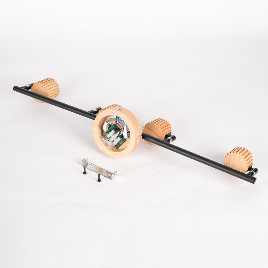 Brilagi - HYGGE Spotlight 4x E14/15W/230V, Wood/Smoked