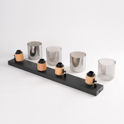 Brilagi - HYGGE Spotlight 4xE14/15W/230V Black/Smoked