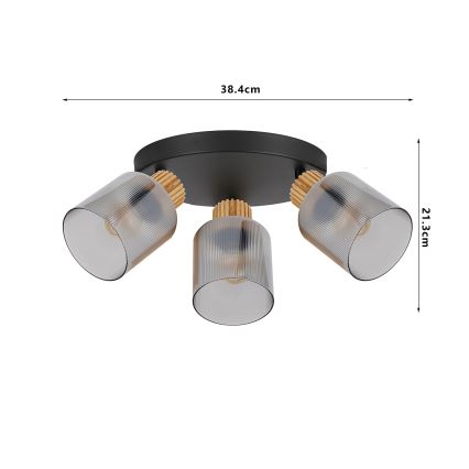 Brilagi - HYGGE Spotlight 4xE14/15W/230V Black/Smoked