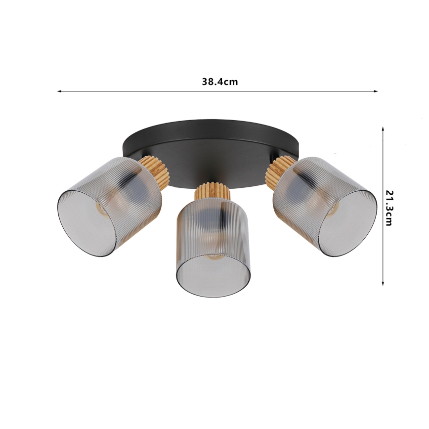 Brilagi - HYGGE Spotlight 4xE14/15W/230V Black/Smoked