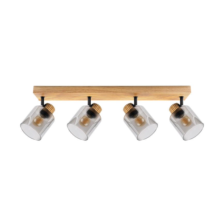 Brilagi - HYGGE Spotlight 4xE14/15W/230V Rubberwood/Smoked