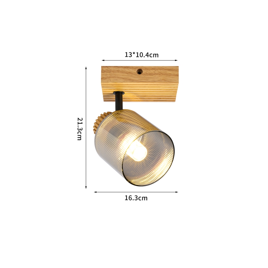 Brilagi - HYGGE Wall-mounted Spotlight 1xE14/15W/230V Wood/Smoked