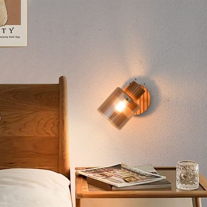 Brilagi - HYGGE Wall Spotlight 1xE14/15W/230V Wood/Smoked