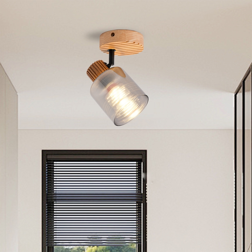 Brilagi - HYGGE Wall Spotlight 1xE14/15W/230V Wood/Smoked