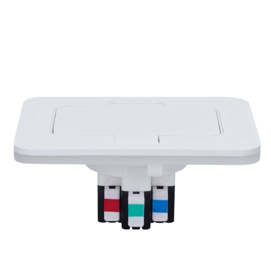 BRILAGI - INBOX IP55 Built-in Kitchen Outlet, White, Rectangular