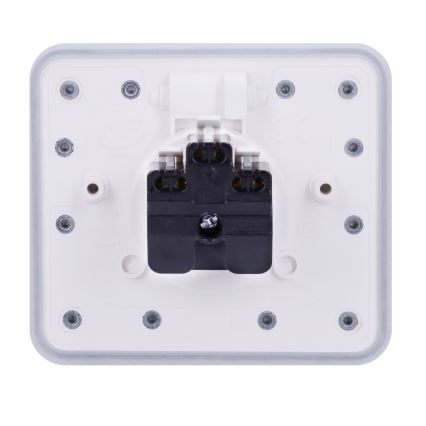 BRILAGI - INBOX IP55 Built-in Kitchen Outlet, White, Rectangular