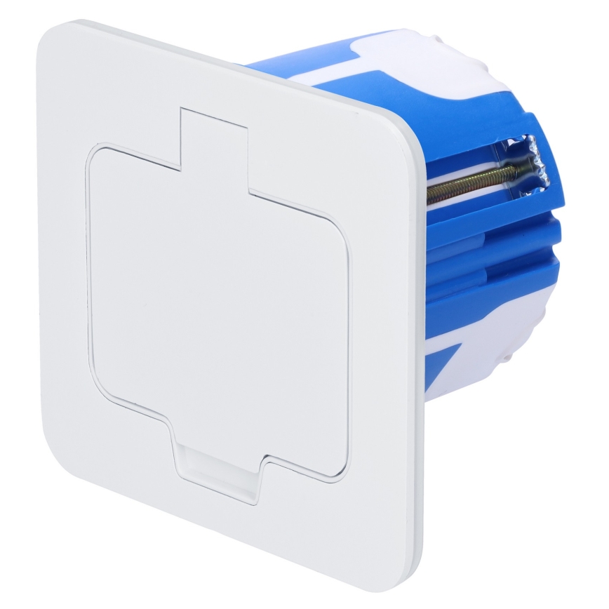 BRILAGI - INBOX IP55 Built-in Kitchen Outlet, White, Rectangular
