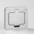 BRILAGI - INBOX Recessed Kitchen Outlet IP55, Matte Chrome, Rectangular
