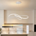 Brilagi - INFINITY LED Dimmable Cable Pendant Light LED/80W/230V 3000–6000K 80×80 cm White + Remote Control