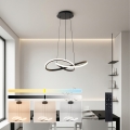 Brilagi - INFINITY LED Dimmable Pendant Light on Cable LED/55W/230V 3000–6000K 50x50 cm Black + Remote Control