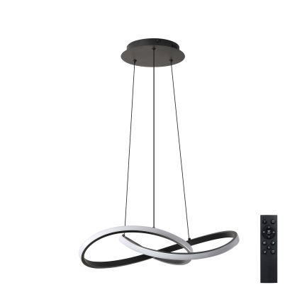 Brilagi - INFINITY LED Dimmable Pendant Light on Cable LED/55W/230V 3000–6000K 50x50 cm Black + Remote Control