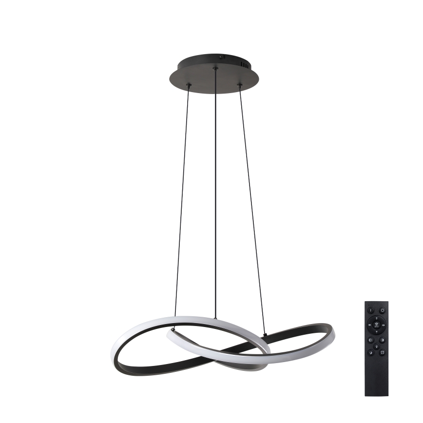 Brilagi - INFINITY LED Dimmable Pendant Light on Cable LED/55W/230V 3000–6000K 50x50 cm Black + Remote Control