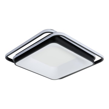 Brilagi - IRIS Dimmable LED Ceiling Light 102W/230V 3000-6000K 50x50 cm Black + Remote Control
