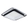 Brilagi - IRIS Dimmable LED Ceiling Light 102W/230V 3000-6000K 50x50 cm Black + Remote Control