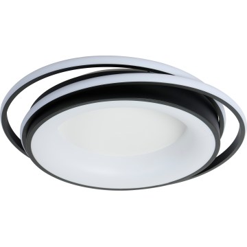 Brilagi - IRIS Dimmable LED Ceiling Light 84W/230V 3000–6000K 47x51 cm Black + Remote Control