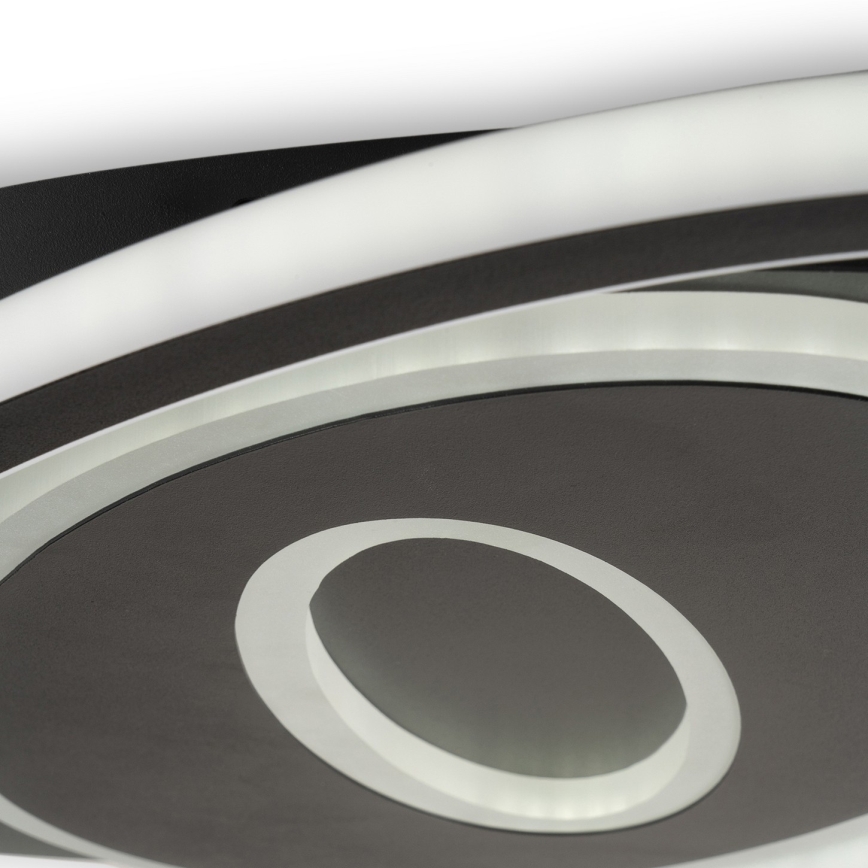 BRILAGI - IRIS Dimmable LED Ceiling Light LED/78W/230V 3000-6000K 37x49 cm Black + Remote Control