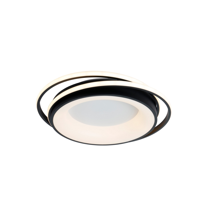Brilagi - IRIS Dimmable LED Ceiling Light 84W/230V 3000–6000K 47x51 cm Black + Remote Control