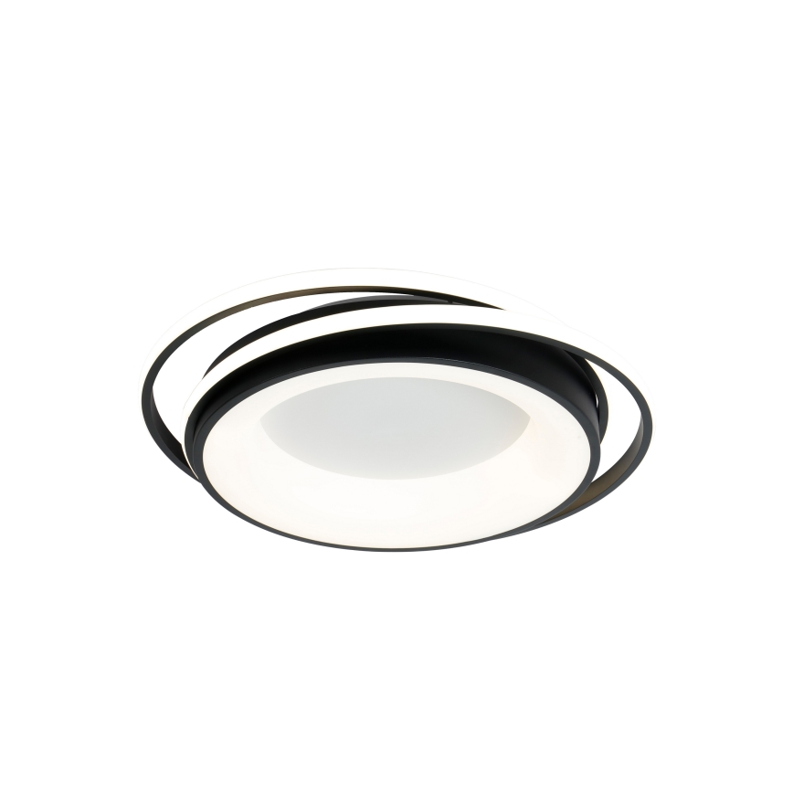 Brilagi - IRIS Dimmable LED Ceiling Light 84W/230V 3000–6000K 47x51 cm Black + Remote Control