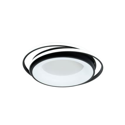 Brilagi - IRIS Dimmable LED Ceiling Light 84W/230V 3000–6000K 47x51 cm Black + Remote Control