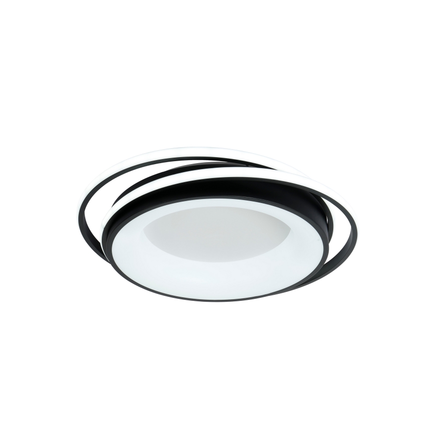 Brilagi - IRIS Dimmable LED Ceiling Light 84W/230V 3000–6000K 47x51 cm Black + Remote Control